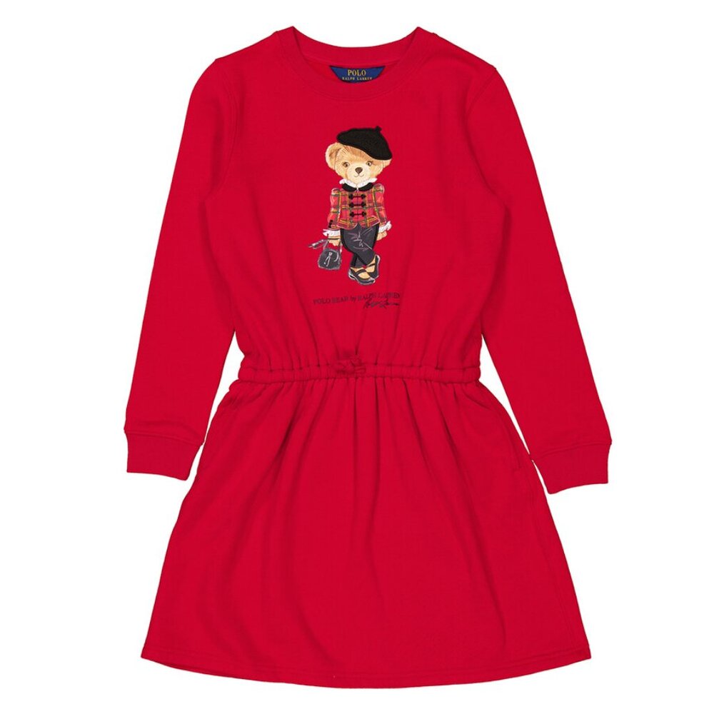 Polo Ralph Lauren Little Girls Polo Bear Fleece Dress